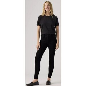 Levi's 720 Black Skinny Jeans High Rise Stretch Denim